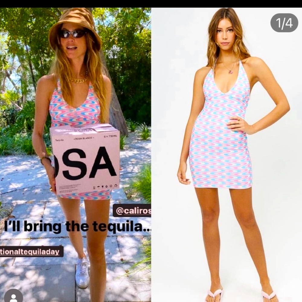 Frankie’s Bikinis Dev Terry Halter Dress